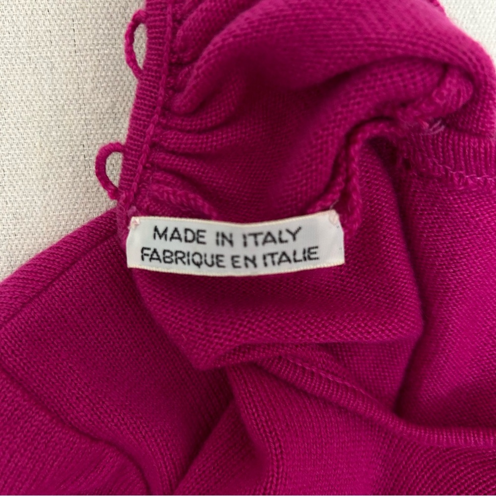 Vintage Women's Italian Pink Turtleneck Sweater Small - Picture 6 of 7